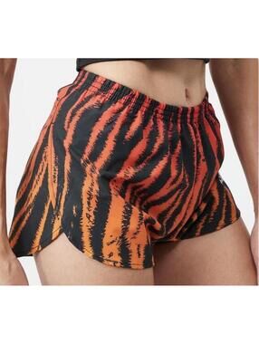 BOA Women's Medium Running Athletic Shorts 1” Elite Split Short Tiger Queen